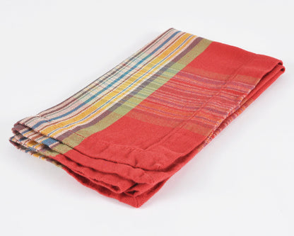 Pottery Barn Stewart Tartan Plaid Cotton Standard Size Napkin-Red Green Christmas-Quantity 1