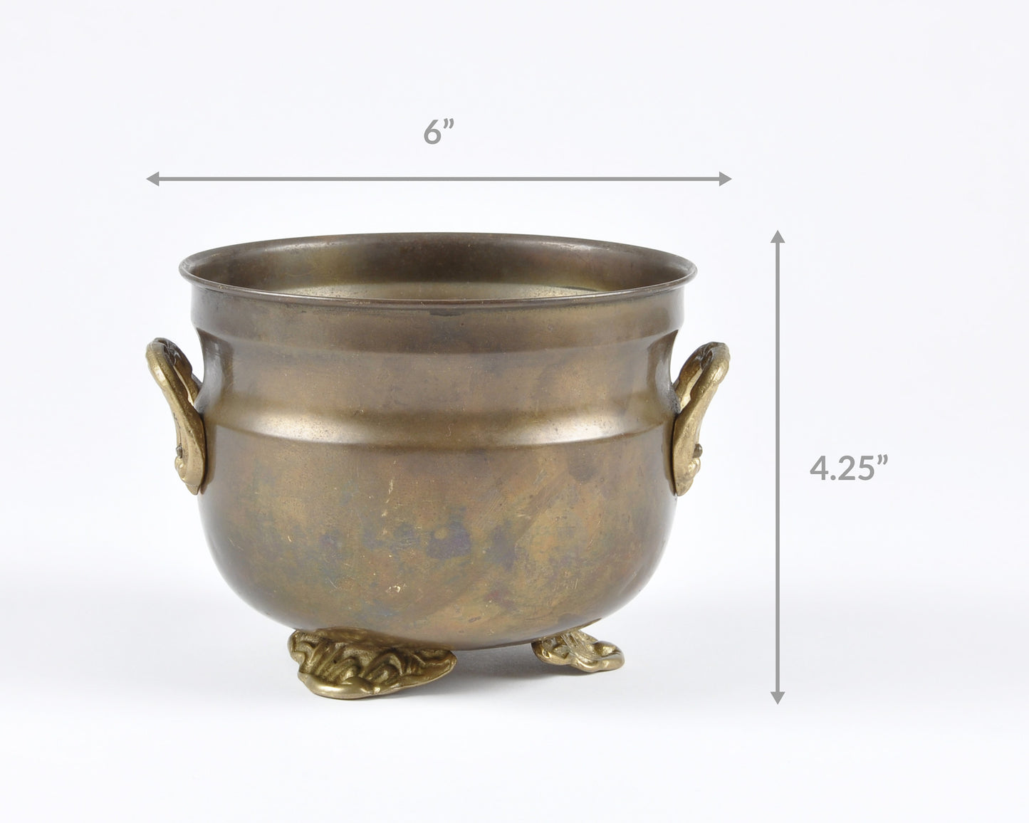 brass planter pot Home Decor-Vintage Brass Planter-Antique Pot-Flower Pot-Decorative Décor