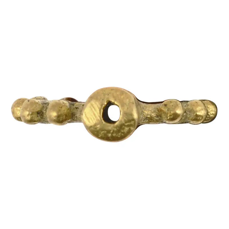 Brass Beads Wholesale-23x18mm Beaded Flat Spiral Tube-Tibetan-Quantity 10