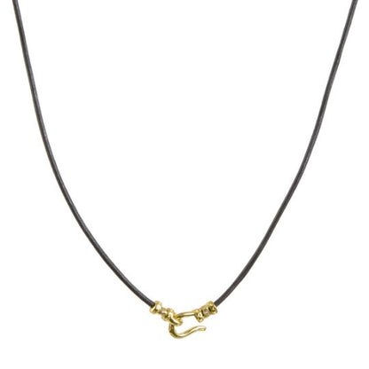 Finished Jewelry-Antique Gold Tiny Star Leather Necklace-16 Inches