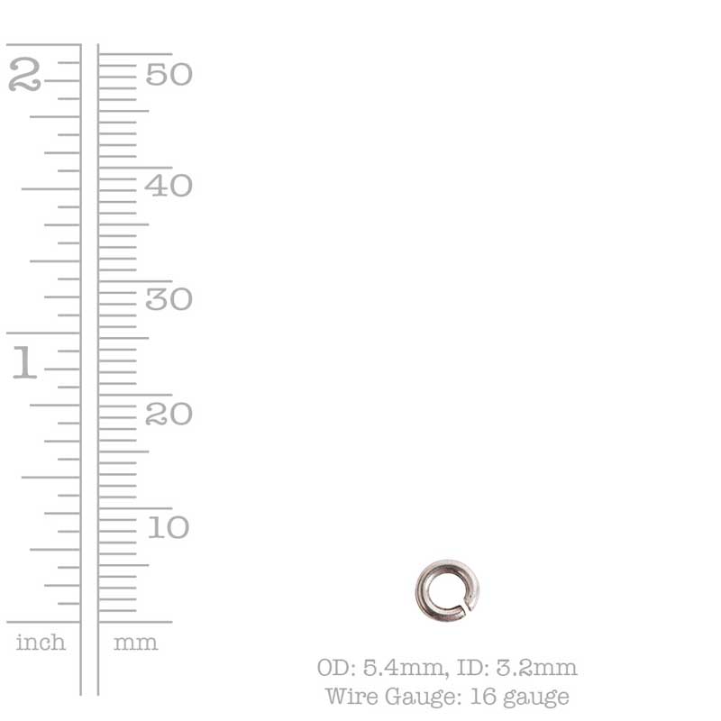 Nunn Design-Findings-5mm Round Open Thick Jump Ring-18 Gauge-Antique Gold