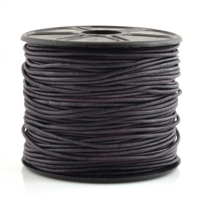Leather Cord-0.5mm Round-Soft-Natural Pacific-10 Meters
