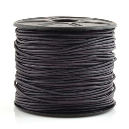 Leather Cord-0.5mm Round-Soft-Natural Pacific-10 Meters