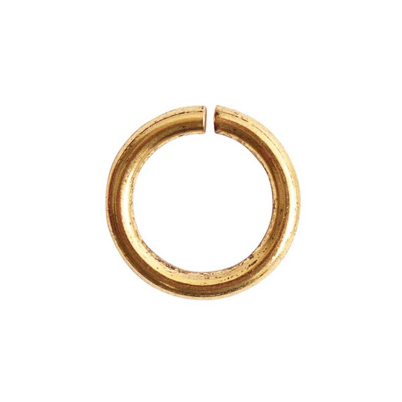 Nunn Design-Findings-8mm Round Open Large Jump Ring-15 Gauge-Antique Gold