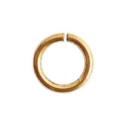 Nunn Design-Findings-8mm Round Open Large Jump Ring-15 Gauge-Antique Gold