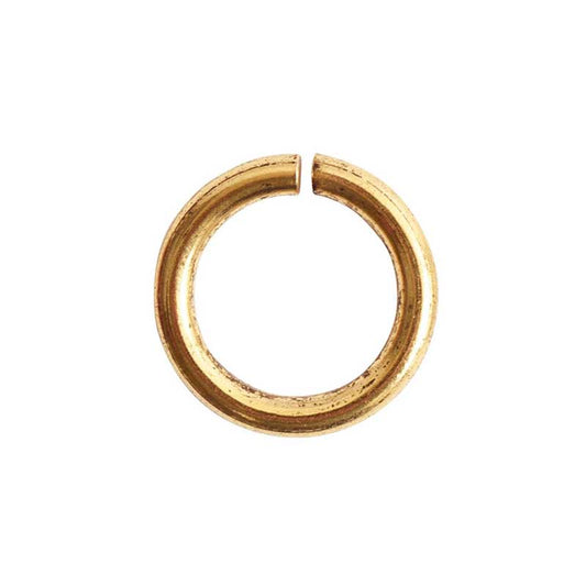 Nunn Design-Findings-8mm Round Open Large Jump Ring-15 Gauge-Antique Gold