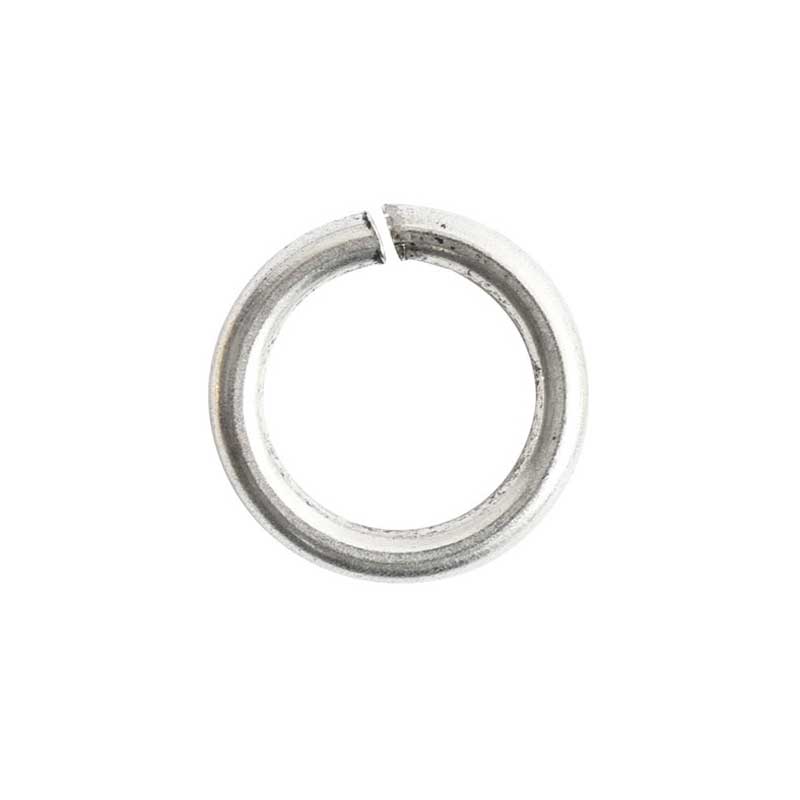Nunn Design-Findings-8mm Round Open Large Jump Ring-15 Gauge-Antique Silver-