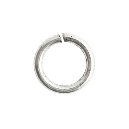 Nunn Design-Findings-8mm Round Open Large Jump Ring-15 Gauge-Antique Silver-
