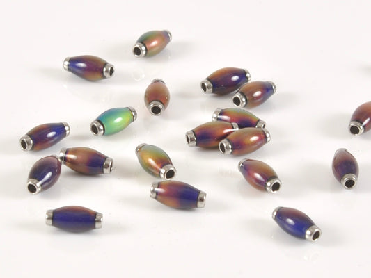 Mirage-12x5mm Tapered Original With Brass Core-Color Changing-Quantity 5 Beads Tamara Scott Designs