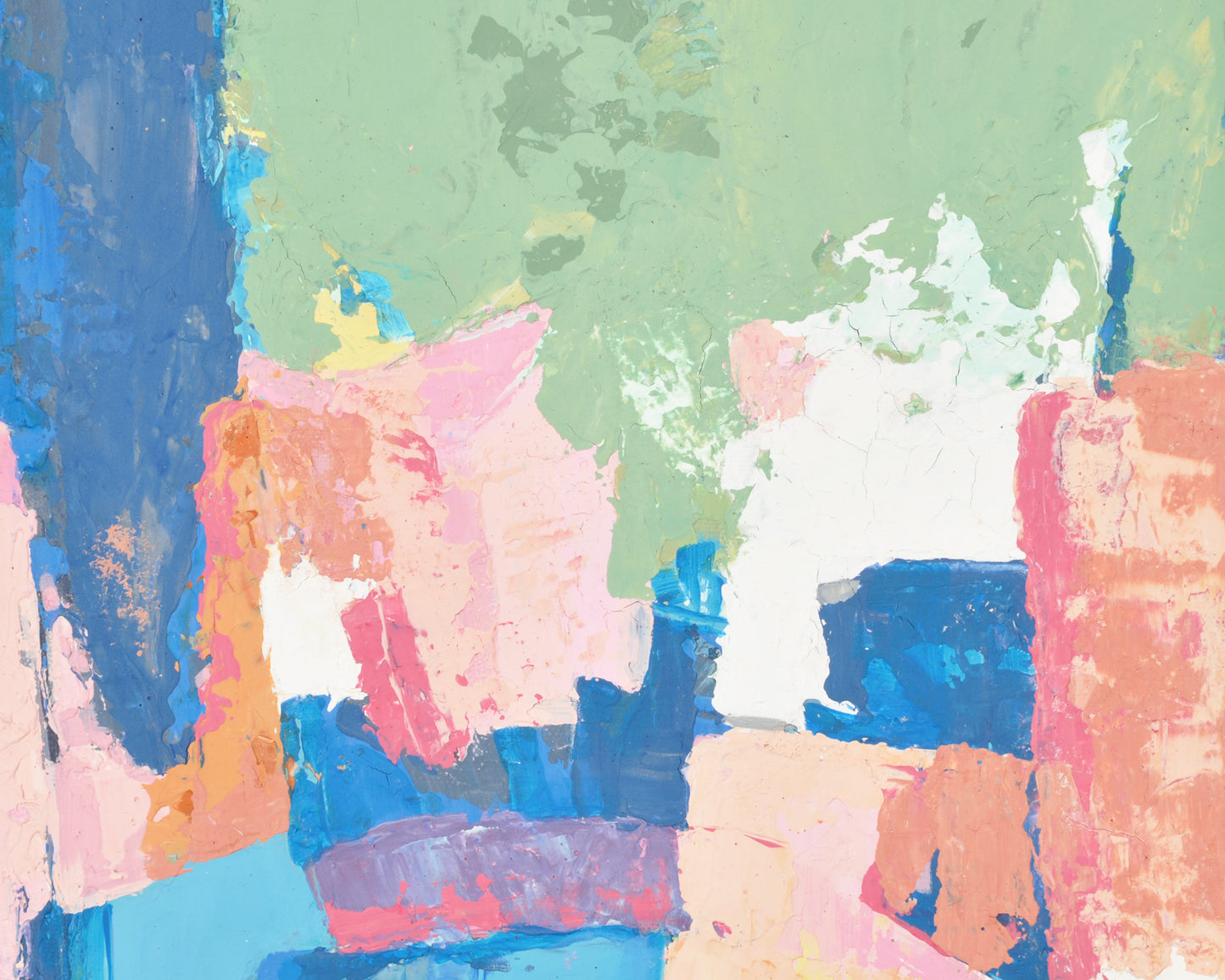 Original Abstract Acrylic Painting on Canvas-Colours-Gilded Gold Vintage Wood Frame by Tamara Scott Tamara Scott Designs