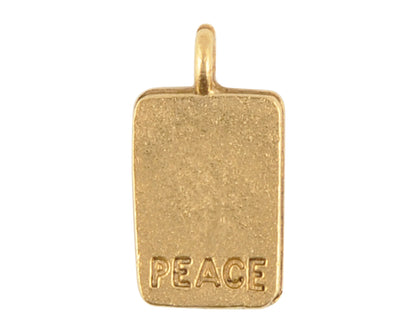 Pewter-17x10mm Chinese Peace Charm-Antique Gold-Quantity 1 Tamara Scott Designs