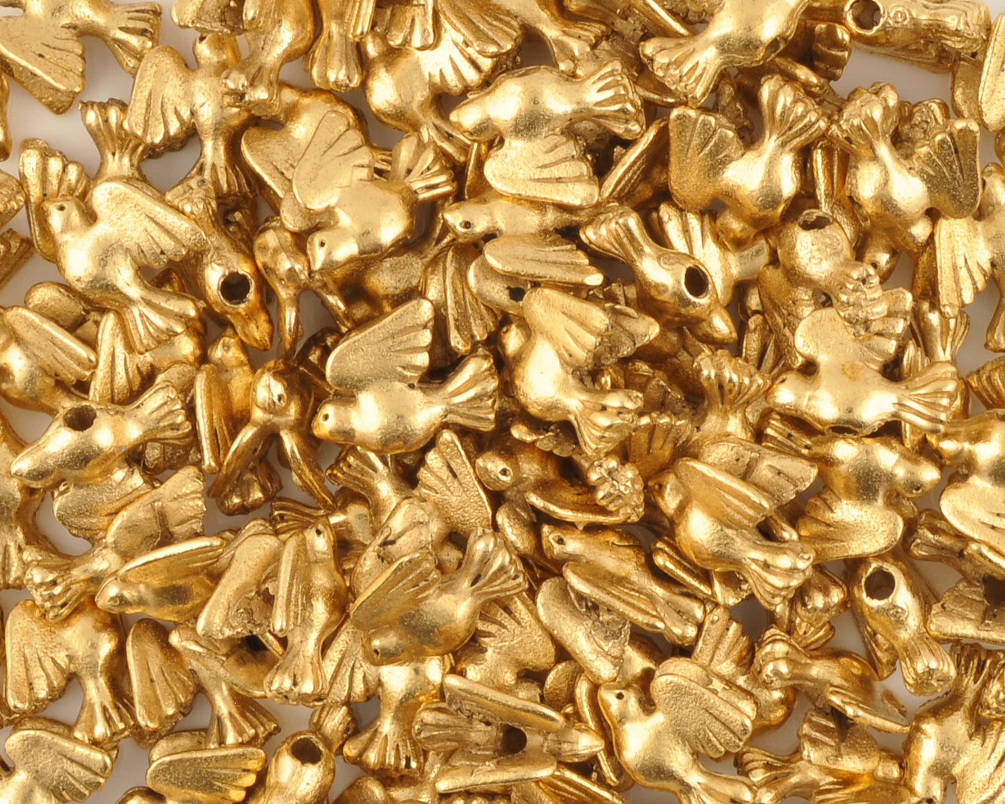 Pewter-9.5x7mm Tiny Bird-Antique Gold Tamara Scott Designs