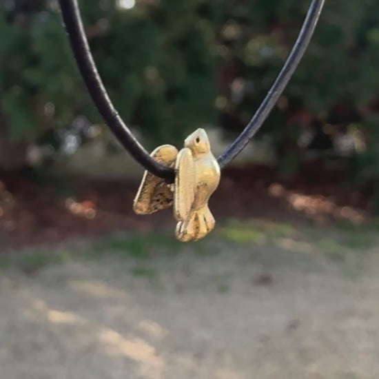 Pewter-9.5x7mm Tiny Bird-Antique Gold Tamara Scott Designs