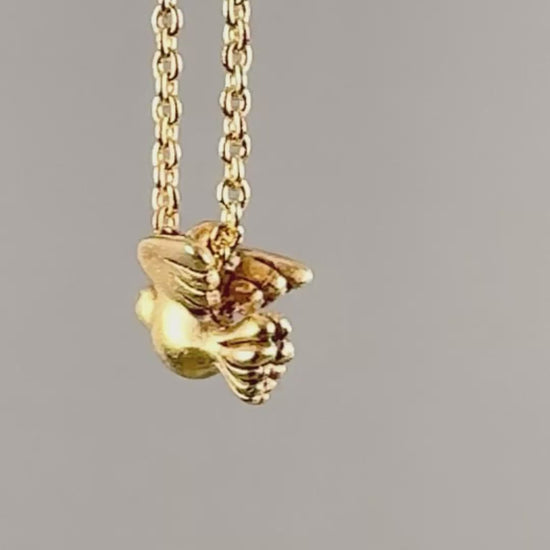 Pewter Charm-9.5x7mm Tiny Bird-Antique Gold-Quantity 1