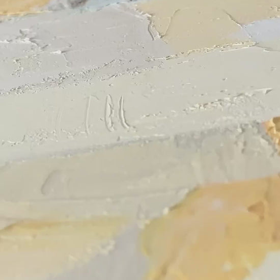 Petal Mist Original Palette Knife Painting, Pastel Abstract Framed Canvas Art Tamara Scott Designs