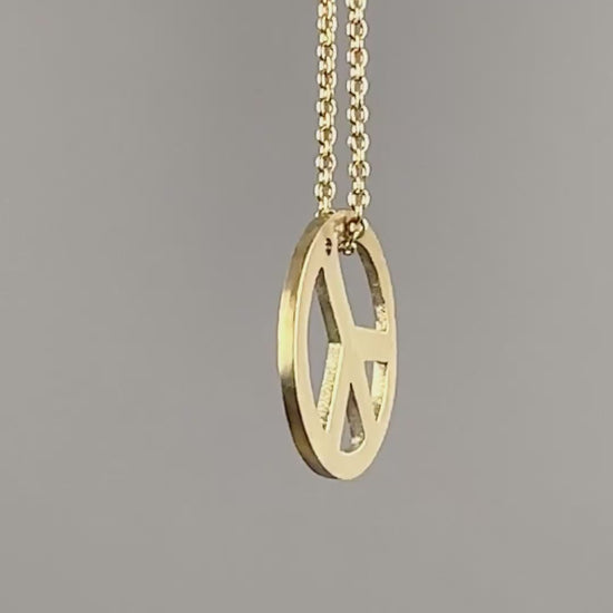 Casting Charms-20mm Peace-Bronze-Quantity 1