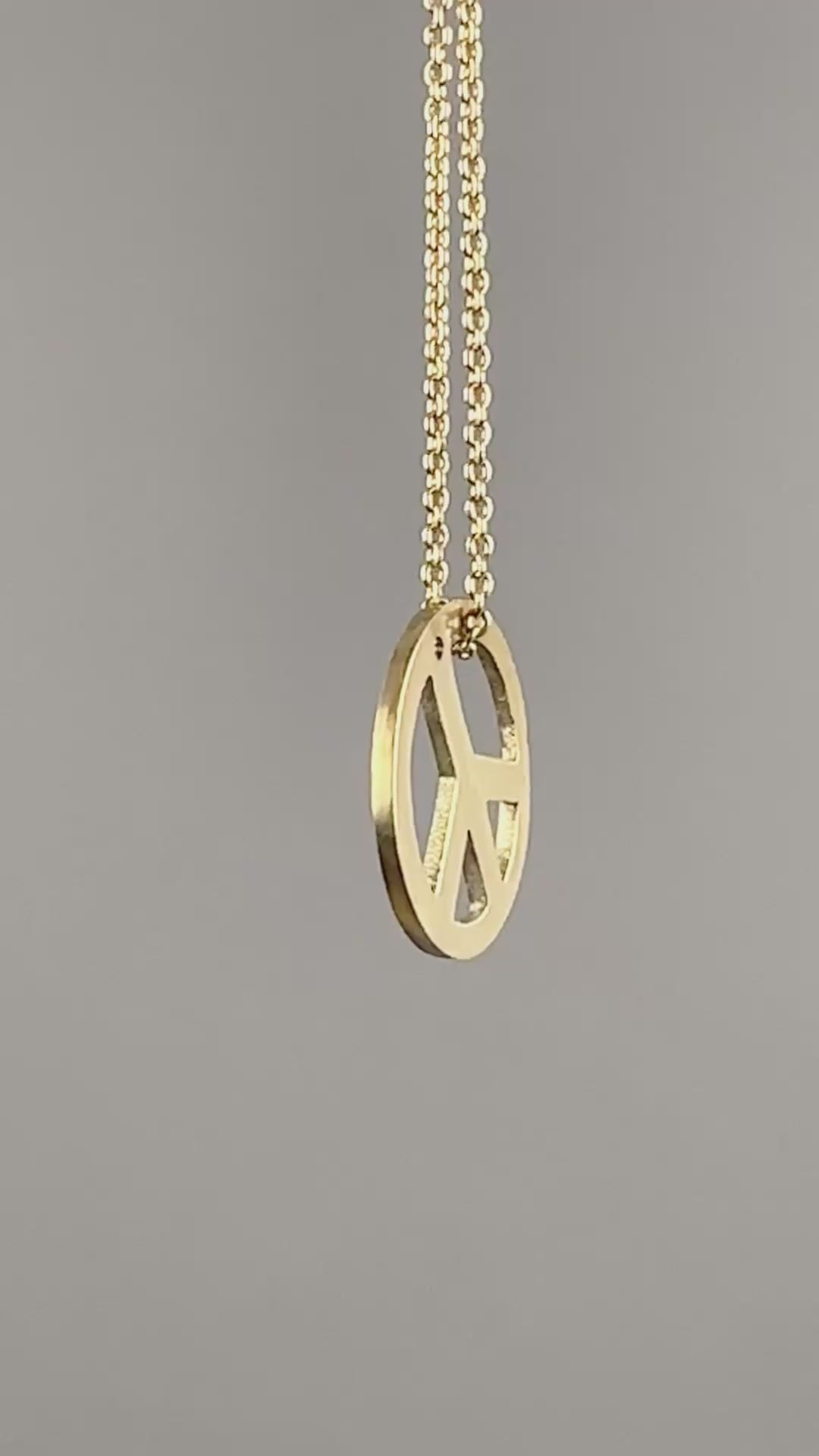 Casting Charms-20mm Peace-Bronze-Quantity 1