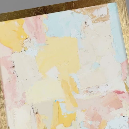 Petal Dream Original Palette Knife Painting, Pastel Abstract Framed Canvas Art Tamara Scott Designs