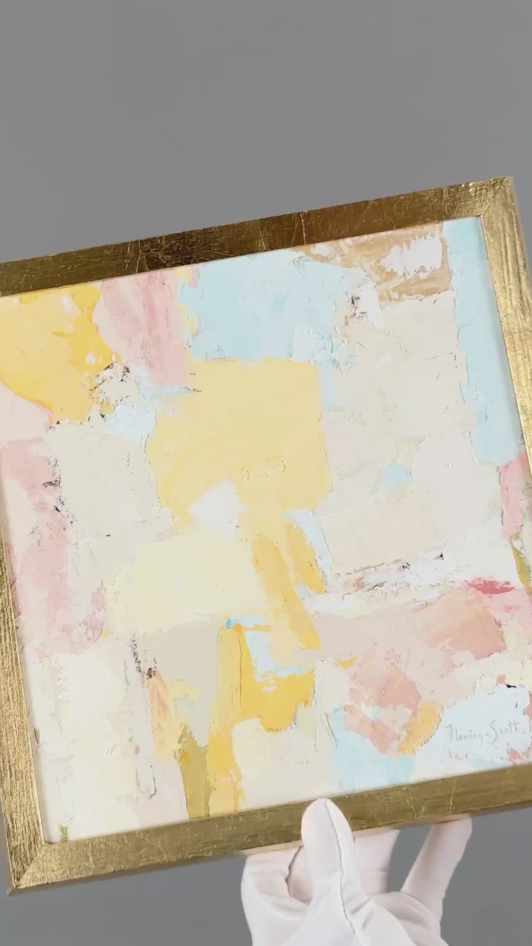 Petal Dream Original Palette Knife Painting, Pastel Abstract Framed Canvas Art Tamara Scott Designs