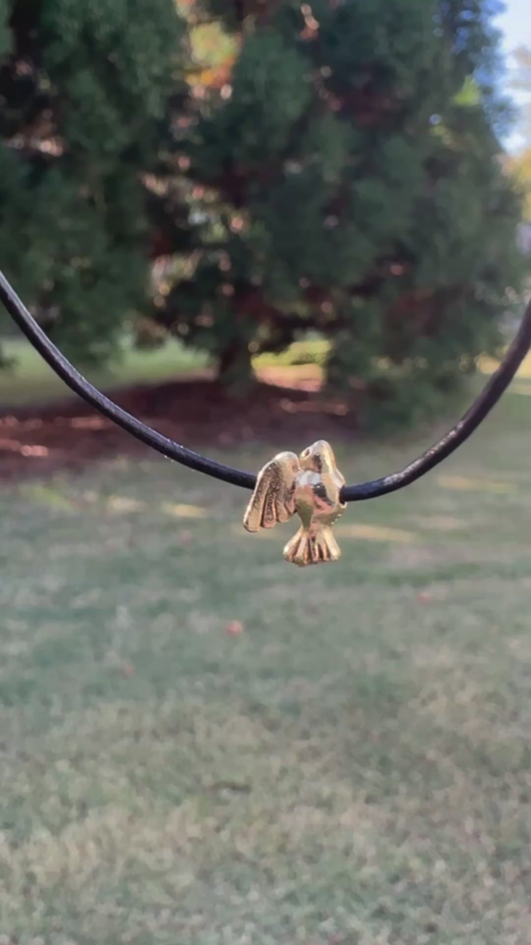 Pewter-9.5x7mm Tiny Bird-Antique Gold Tamara Scott Designs