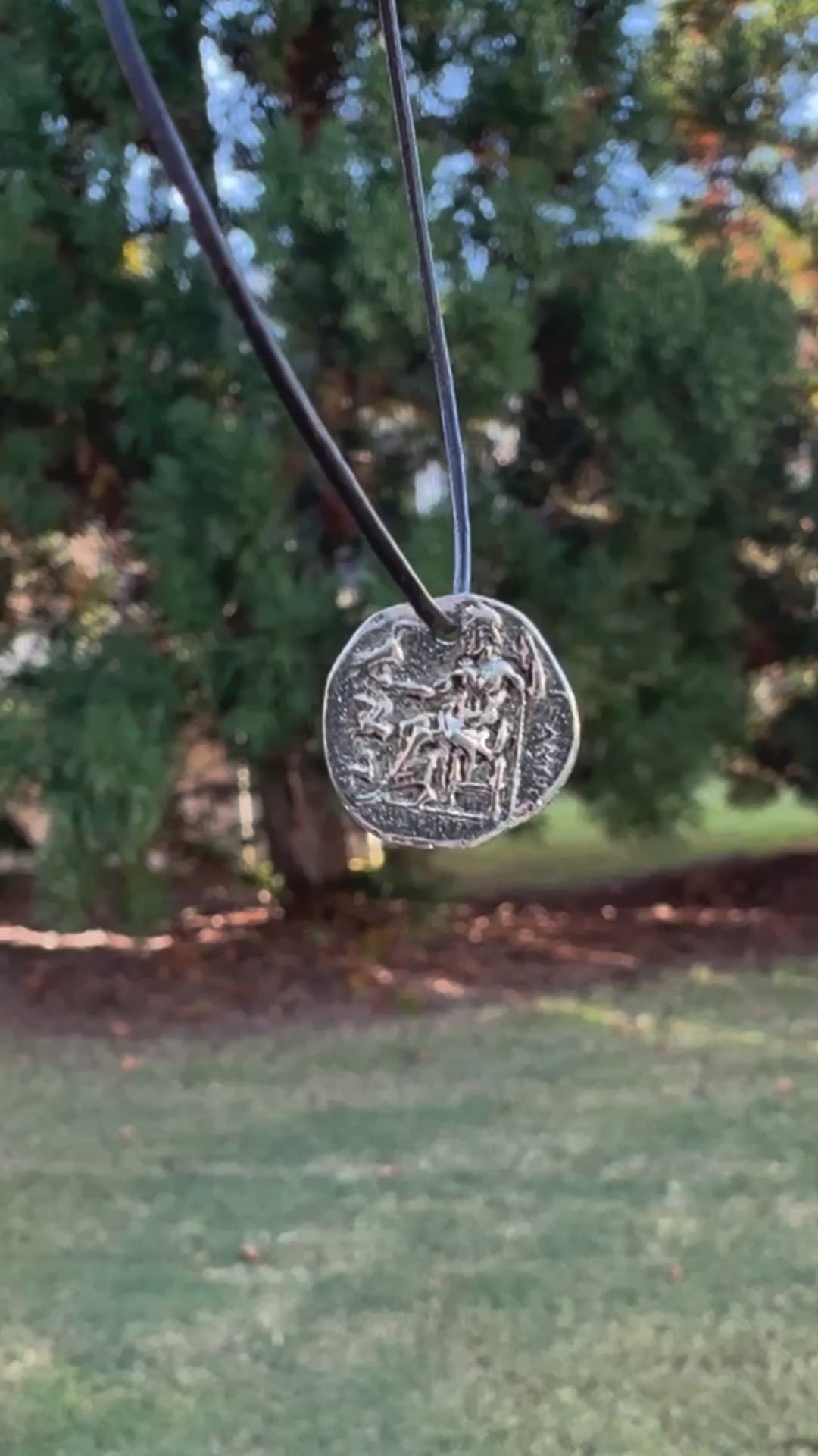 Pewter-16mm Roman Small Coin Charm-Antique Silver-Quantity 1 Tamara Scott Designs