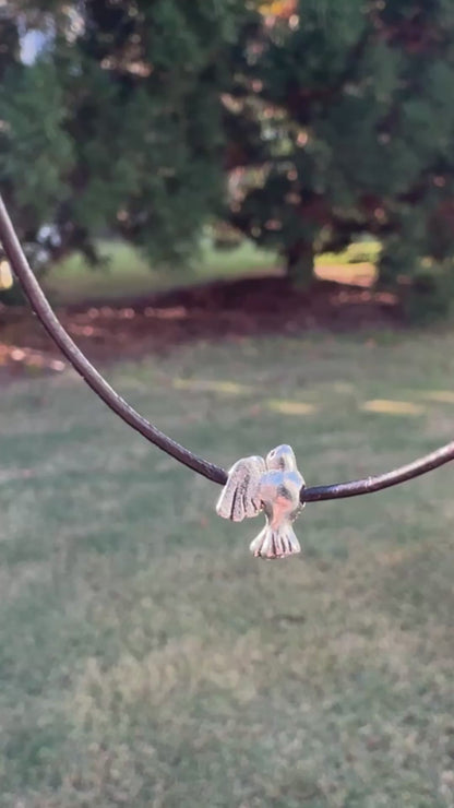 Pewter-9.5x7mm Tiny Bird-Antique Silver-Quantity 1 Tamara Scott Designs