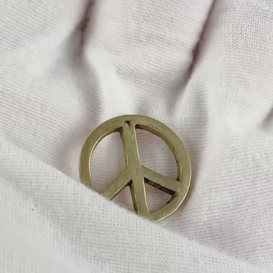 Casting Charms-20mm Peace-Bronze-Quantity 1