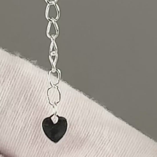 Jewelry Chain-Extender with Heart-Silver Plated-2 Inches-Quantity 1