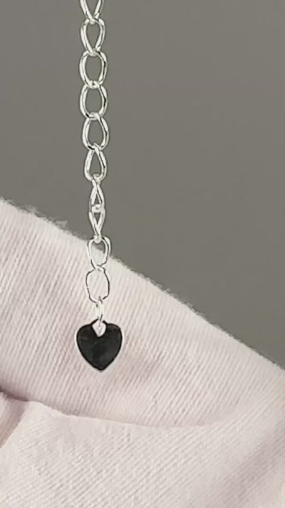 Jewelry Chain-Extender with Heart-Silver Plated-2 Inches-Quantity 1