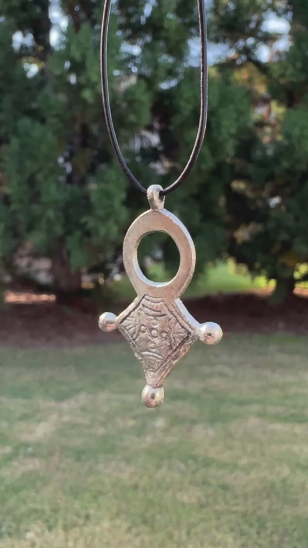 Casting Pendants-25x43mm Tuareg Cross-Open Tone Tribal Talisman-Handcrafted Silver-Quantity 1