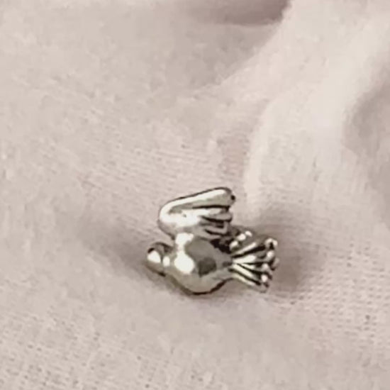 Pewter Charm-9.5x7mm Tiny Bird-Antique Silver-Quantity 1