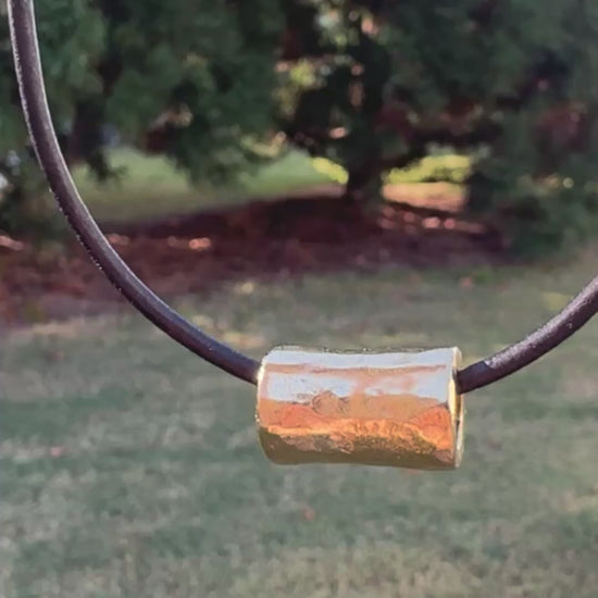 Pewter-11x16mm Large Chunky Barrel Bead-Antique Gold-Quantity 1 Tamara Scott Designs