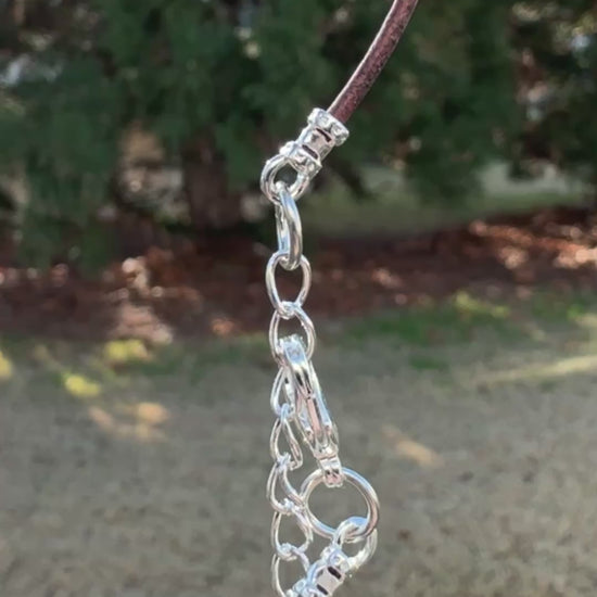 Findings-7.4x2.9mm ID Crimp End With Ring-(Fits Our 1.5mm Leather Cording)-Silver-Quantity 2 Tamara Scott Designs