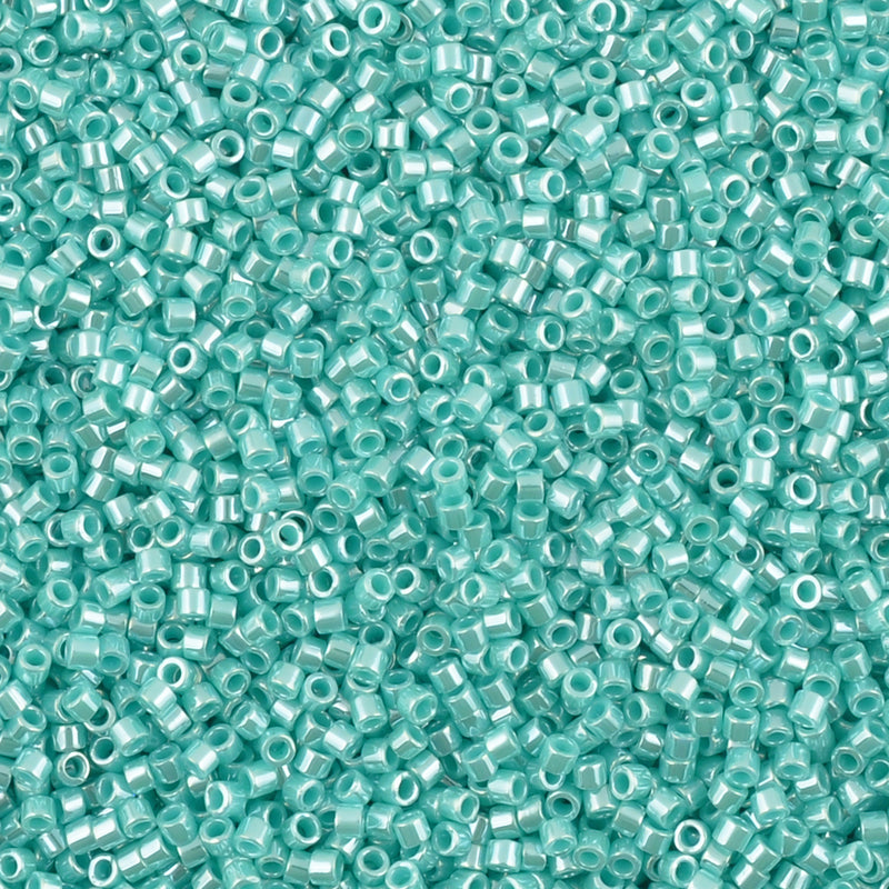 Seed Beads-11/0 Delica-1567 Opaque Sea Opal Luster-Miyuki-7 Grams