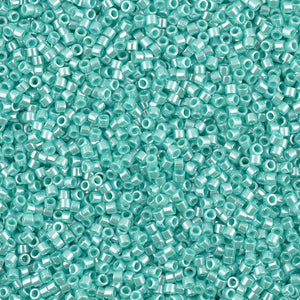 Seed Beads-11/0 Delica-1567 Opaque Sea Opal Luster-Miyuki-7 Grams