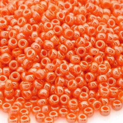 Seed Beads-11/0 Round-423 Opaque Light Orange Luster-Miyuki-16 Grams
