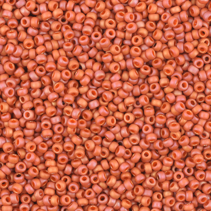 Seed Beads-11/0 Round-4695 Frost Opaque Glaze Rainbow Cardinal-Miyuki-16 Grams