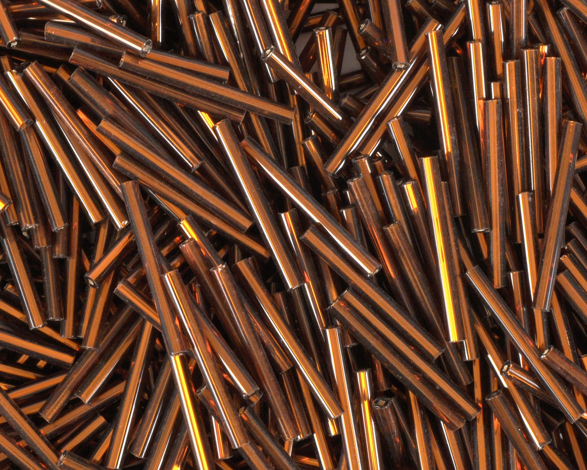 Seed Beads-25mm Bugle-Brown-Czech-Quantity 10 Tamara Scott Designs