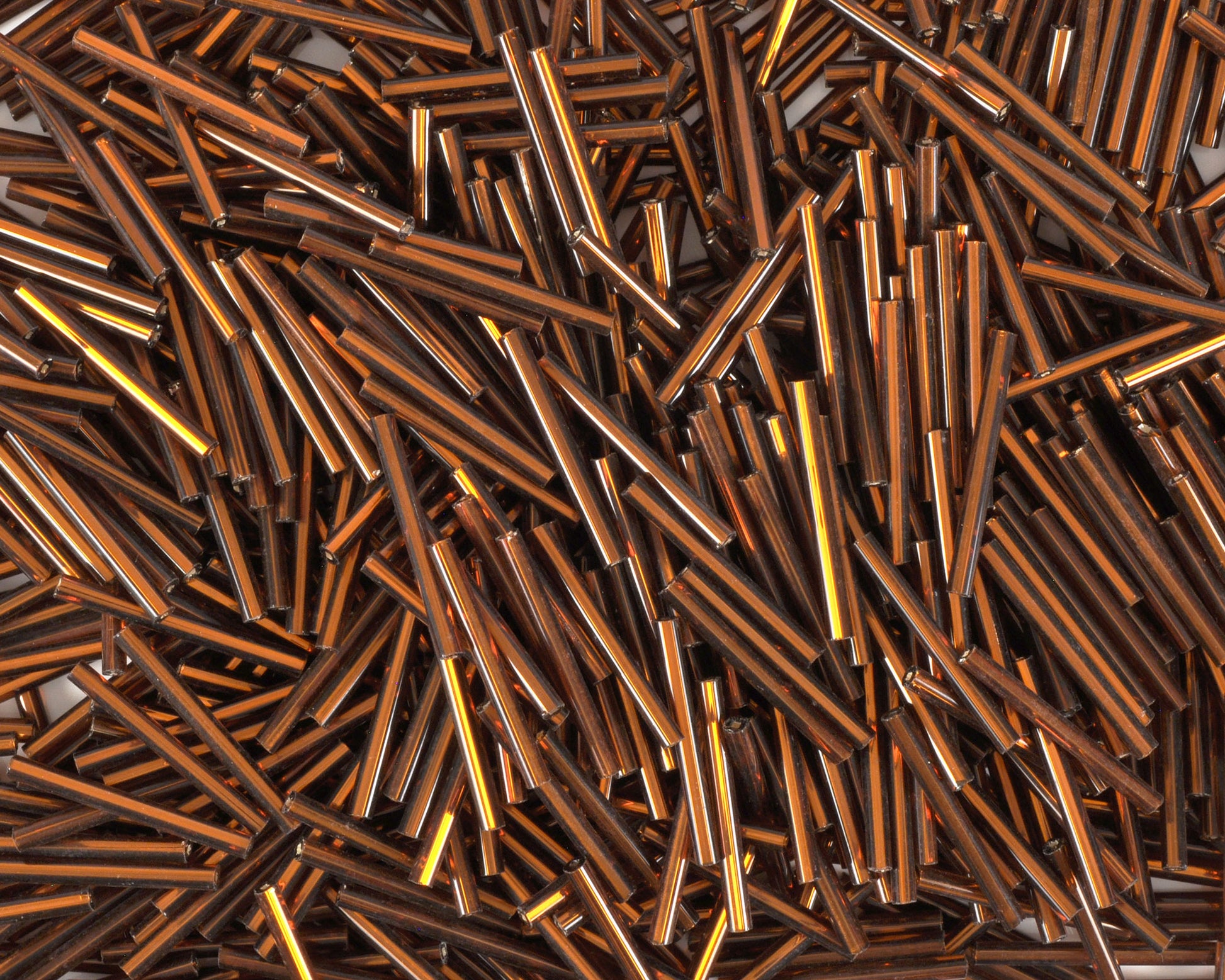 Seed Beads-25mm Bugle-Brown-Czech-Quantity 10 Tamara Scott Designs