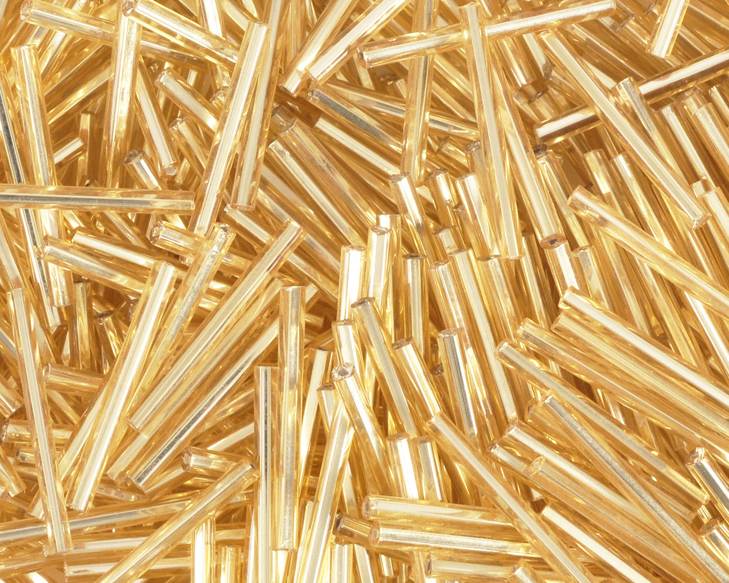 Seed Beads-25mm Bugle-Gold-Czech-Quantity 10 Tamara Scott Designs