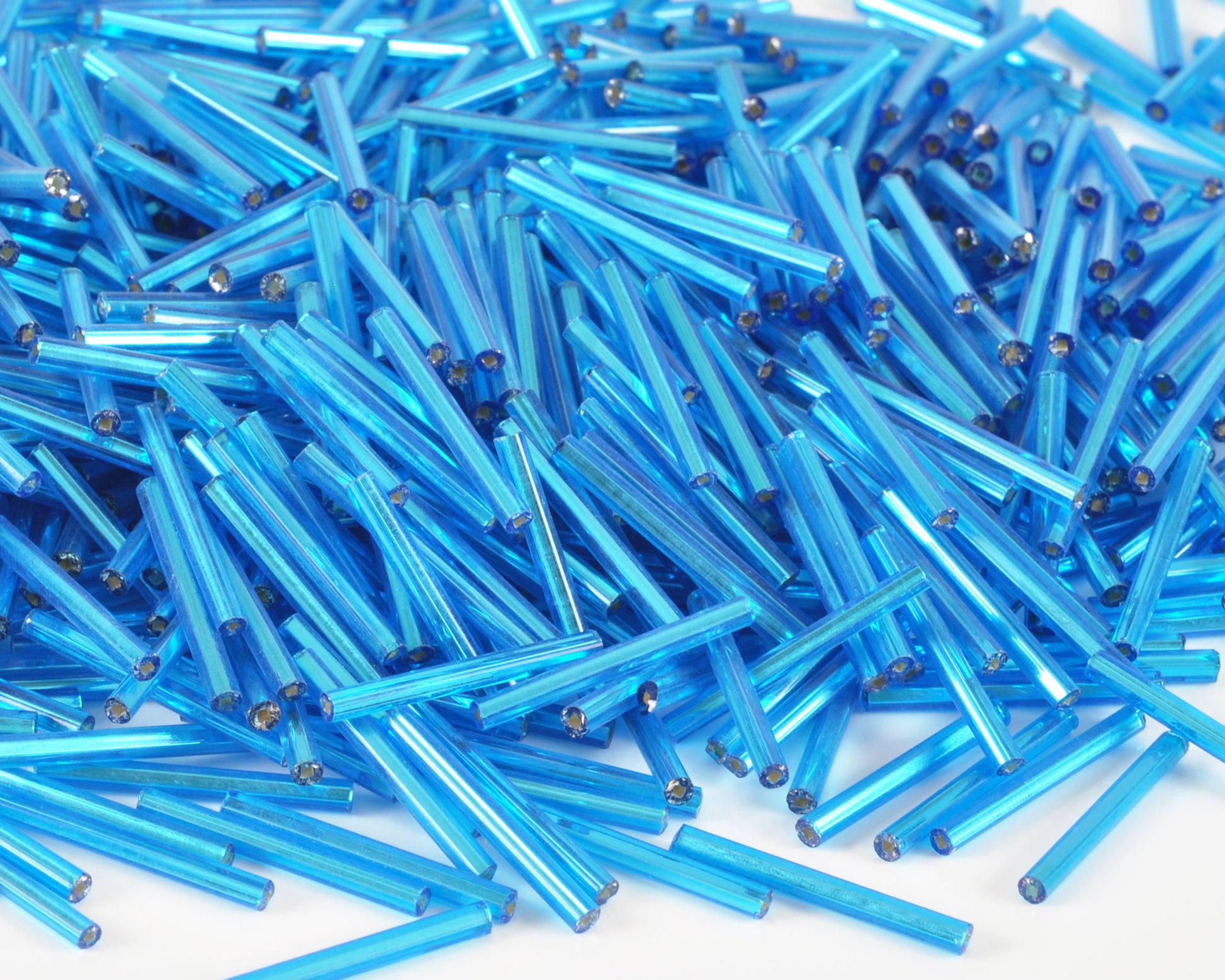 Seed Beads-25mm Bugle-Turquoise-Czech-Quantity 10 Tamara Scott Designs