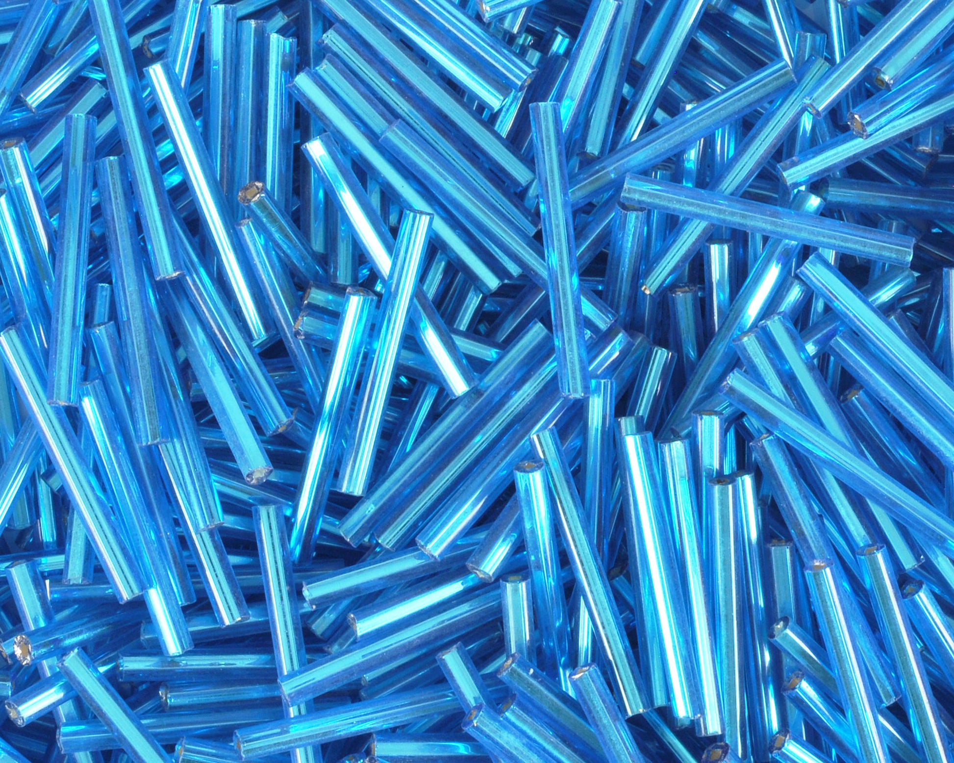 Seed Beads-25mm Bugle-Turquoise-Czech-Quantity 10 Tamara Scott Designs