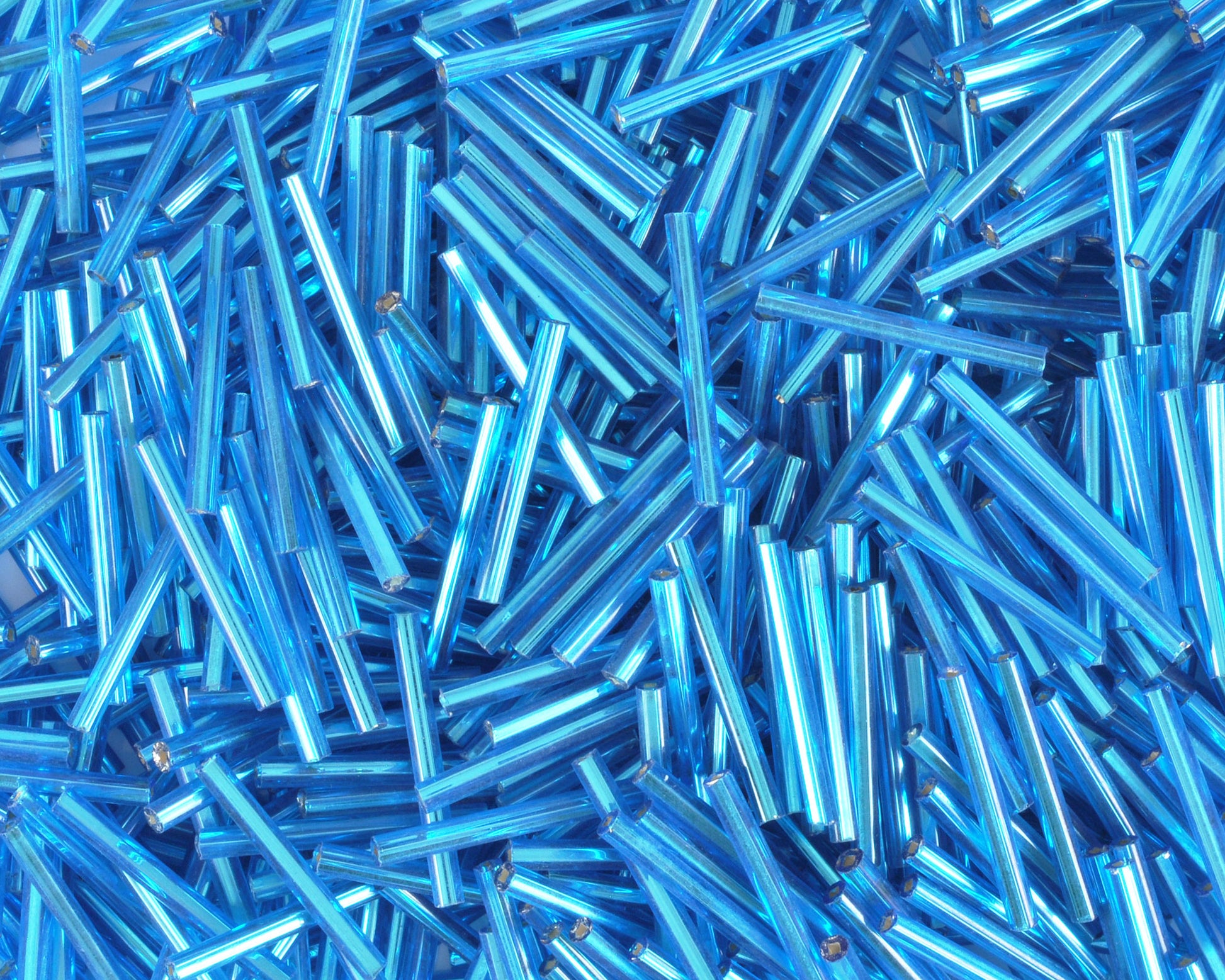 Seed Beads-25mm Bugle-Turquoise-Czech-Quantity 10 Tamara Scott Designs