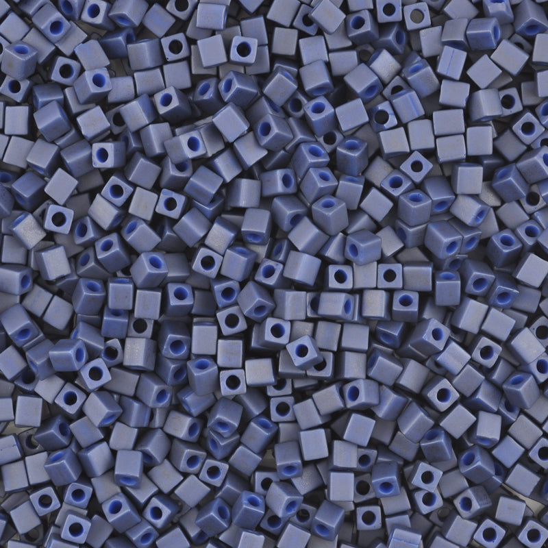 Seed Beads-4mm Cube-1253 Matte Metallic Royal Blue-Miyuki-7 Grams