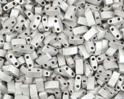 Seed Beads-5mm 1/2 Cut Tila-010 Crystal Labrador Full Matte-Miyuki-7 Grams Tamara Scott Designs