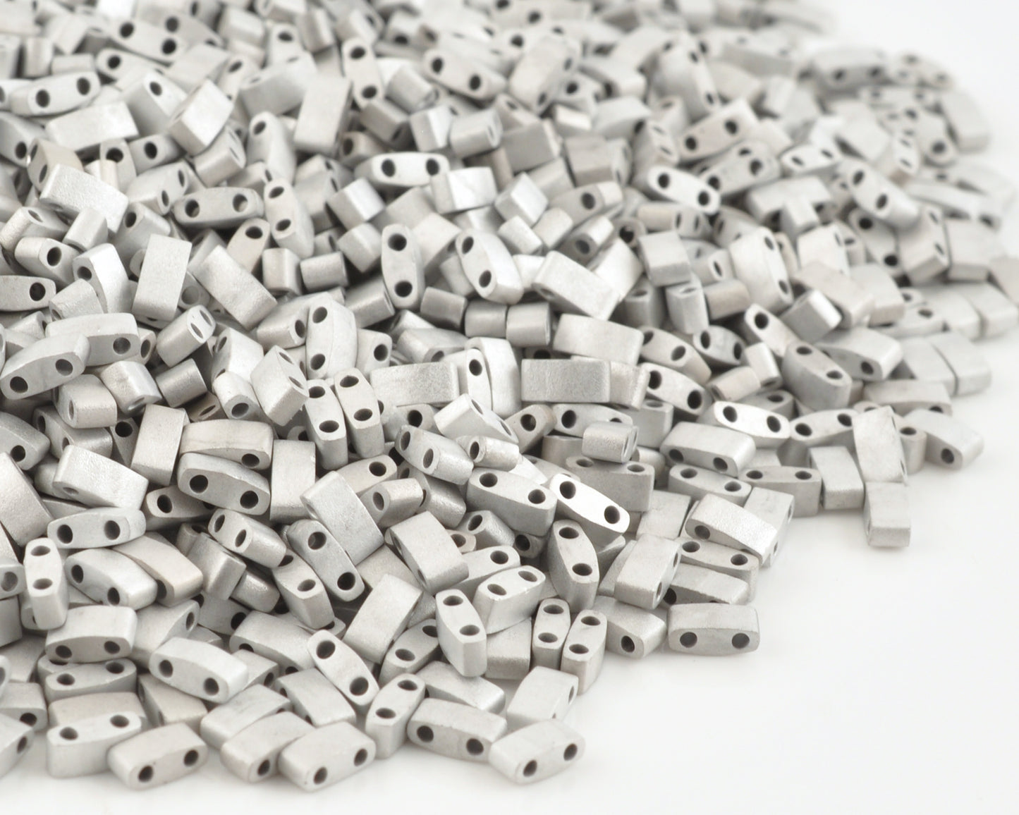 Seed Beads-5mm 1/2 Cut Tila-010 Crystal Labrador Full Matte-Miyuki-7 Grams Tamara Scott Designs