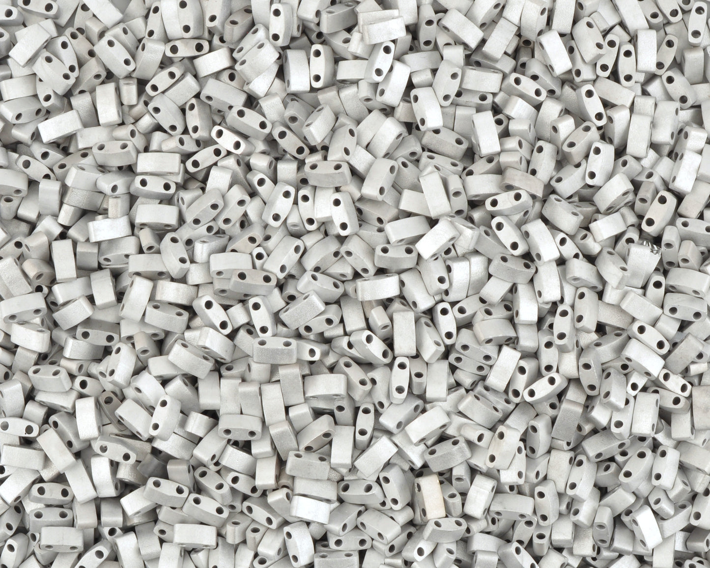 Seed Beads-5mm 1/2 Cut Tila-010 Crystal Labrador Full Matte-Miyuki-7 Grams Tamara Scott Designs