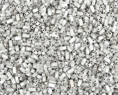 Seed Beads-5mm 1/2 Cut Tila-010 Crystal Labrador Full Matte-Miyuki-7 Grams Tamara Scott Designs