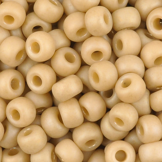 Seed Beads-6/0 Round-4691 Frost Opaque Glaze Rainbow Ivory-Miyuki-16 Grams Tamara Scott Designs