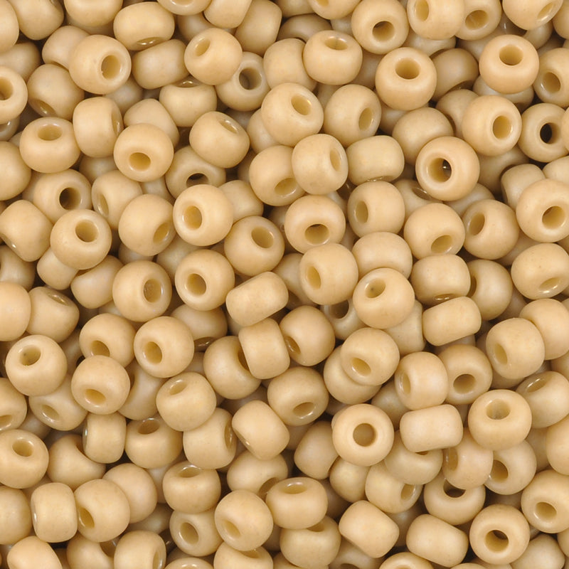 Seed Beads-6/0 Round-4691 Frost Opaque Glaze Rainbow Ivory-Miyuki-16 Grams Tamara Scott Designs